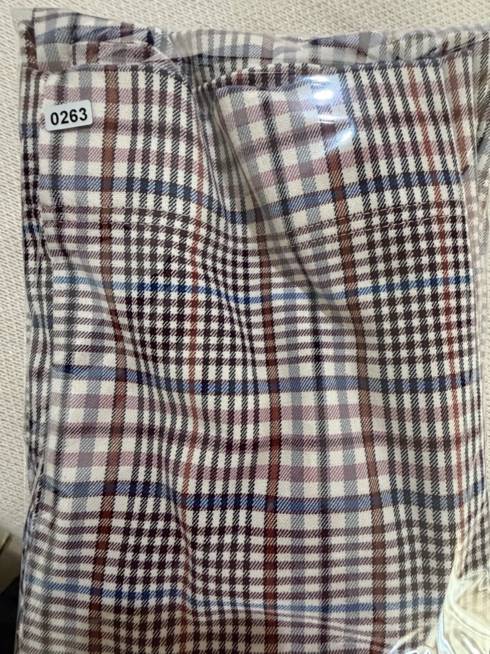H&M Checked Tie-Waist Wide Leg Pants - Beige Plaid - Picture 13 of 13